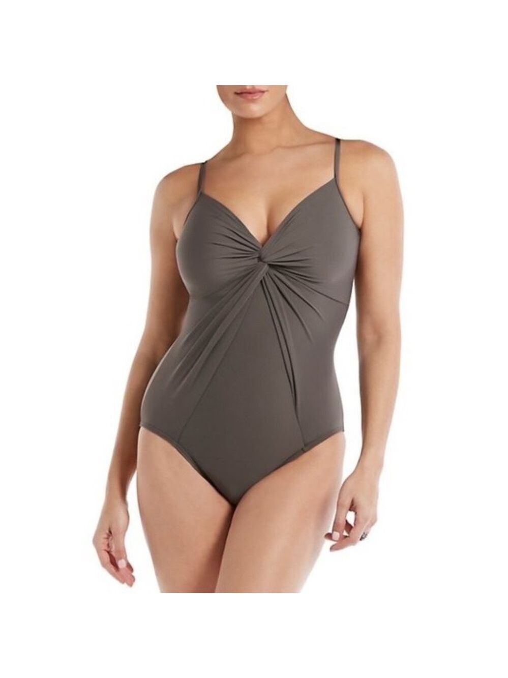 NWOT Miraclesuit Solid Love Knot Swimsuit